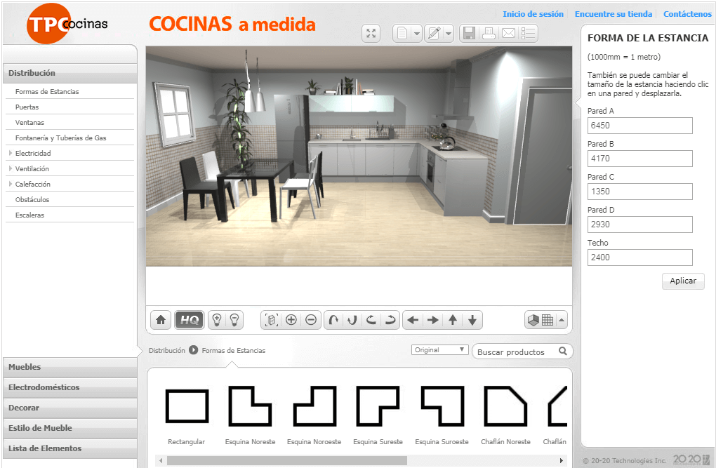 diseñador de cocinas en 3D
